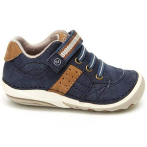 Stride Rite Boys Artie Navy Baby Toddler Leather Sneaker - ShoeKid.ca