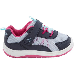 Stride Rite Girls Carson Navy Baby Toddler Shoes (Machine Washable) - ShoeKid.ca