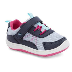 Stride Rite Girls Carson Navy Baby Toddler Shoes (Machine Washable) - ShoeKid.ca