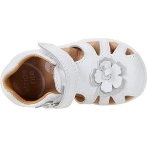Stride Rite Girls SRT Eleni White Toddler Leather Dress Sandals - ShoeKid.ca