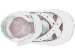 Stride Rite Kiki White Girls Baby Leather Sandals - ShoeKid.ca