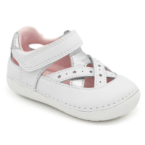 Stride Rite Kiki White Girls Baby Leather Sandals - ShoeKid.ca