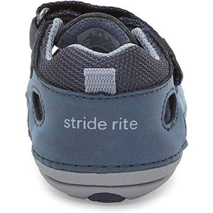 Stride Rite Sonny Boys Soft Motion Baby Toddler Blue Leather Sandals - ShoeKid.ca