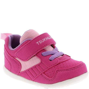 Tsukihoshi Baby Racer Fuchsia Pink Running Shoes (Machine Washable) - ShoeKid.ca