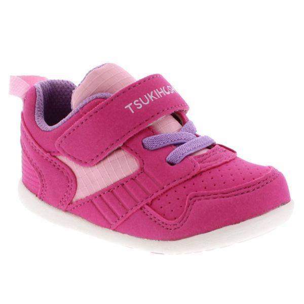 Tsukihoshi Baby Racer Fuchsia Pink Running Shoes (Machine Washable) - ShoeKid.ca