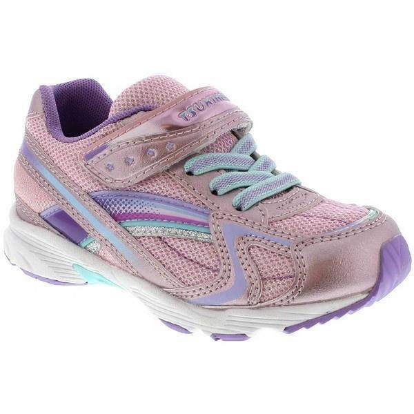 Tsukihoshi Glitz Rose Lavender Girls Running Shoes (Machine Washable) - ShoeKid.ca