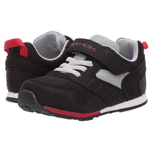 Tsukihoshi Racer Boys Running Shoes Black Red (Machine Washable) - ShoeKid.ca