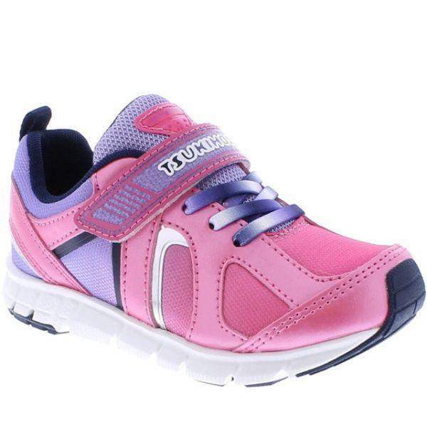 Tsukihoshi Rainbow Fuchsia Purple Girls Running Shoes (Machine Washable) - ShoeKid.ca