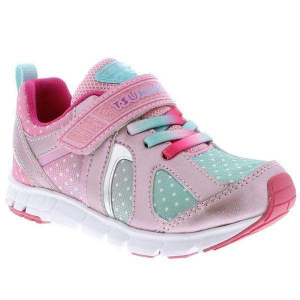 Tsukihoshi Rainbow Rose Mint Girls Running Shoes (Machine Washable) - ShoeKid.ca