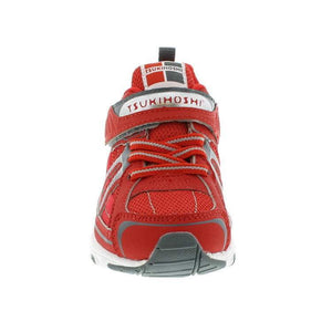 Tsukihoshi Storm Red Gray Boys Running Shoes (Machine Washable) - ShoeKid.ca