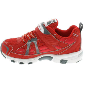 Tsukihoshi Storm Red Gray Boys Running Shoes (Machine Washable) - ShoeKid.ca