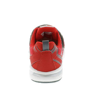 Tsukihoshi Storm Red Gray Boys Running Shoes (Machine Washable) - ShoeKid.ca