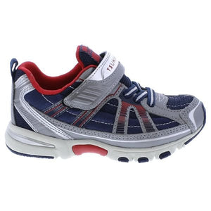 Tsukihoshi Storm Steel/Cobalt Boys Running Shoes (Machine Washable) - ShoeKid.ca