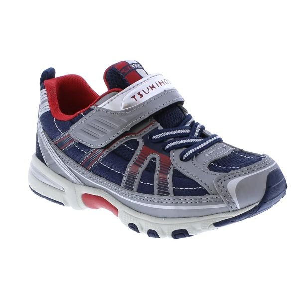 Tsukihoshi Storm Steel/Cobalt Boys Running Shoes (Machine Washable) - ShoeKid.ca