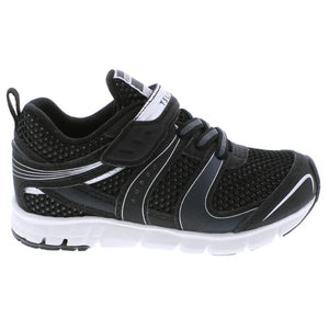 Tsukihoshi Velocity Black/Silver Boys Running Shoes (Machine Washable) - ShoeKid.ca