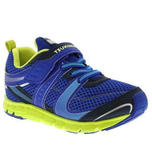 Tsukihoshi Velocity Blue Lime Boys Runnning Shoes (Machine Washable) - ShoeKid.ca