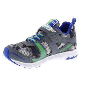 Tsukihoshi Velocity Gray Camo Boys Running Shoes (Machine Washable) - ShoeKid.ca