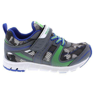 Tsukihoshi Velocity Gray Camo Boys Running Shoes (Machine Washable) - ShoeKid.ca